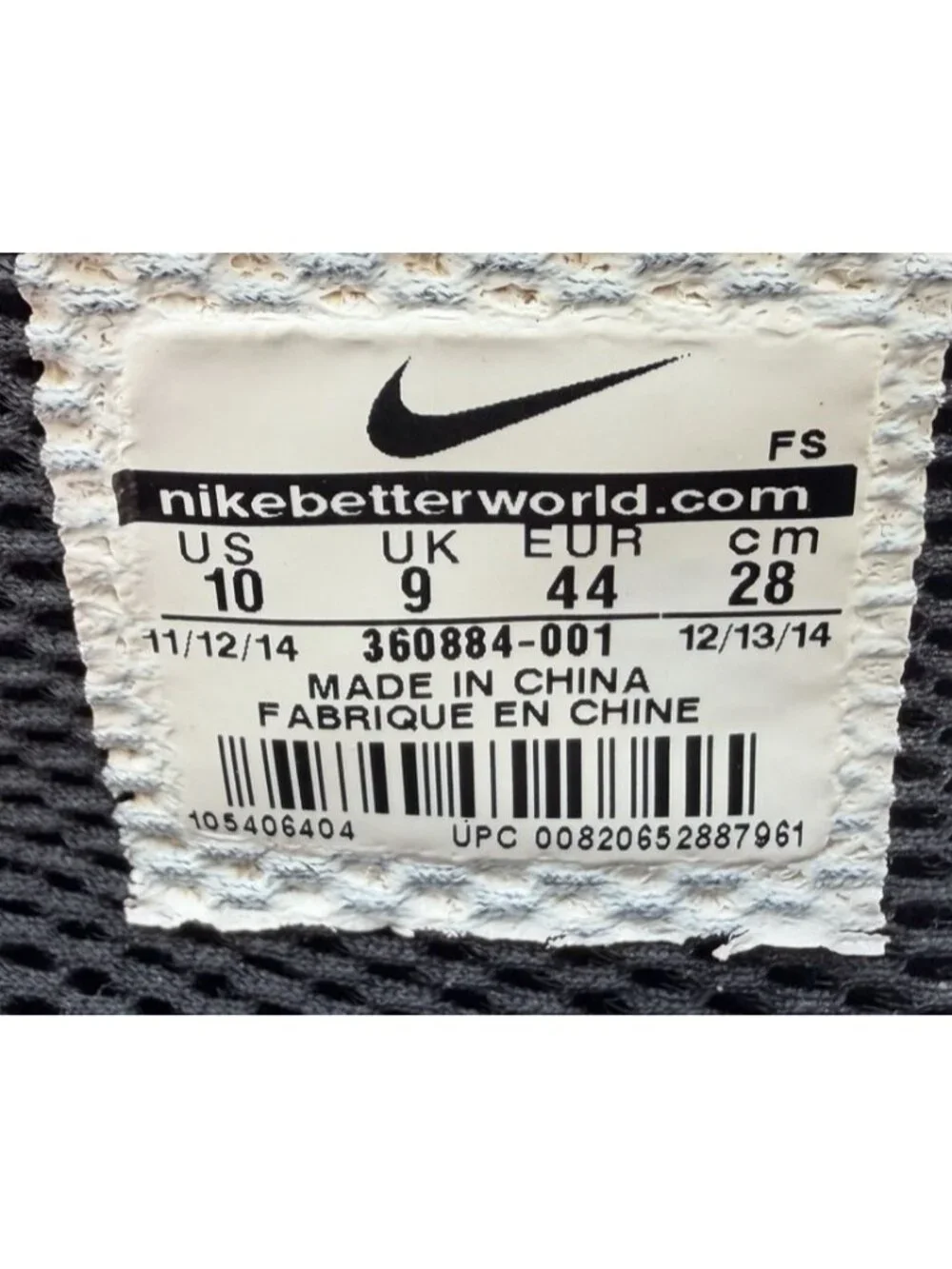 B6 Nike Comfort Slide Men's Size 10 Sports Sandals Black Anthracite 360884-001